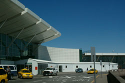 Airport steel walkway cover