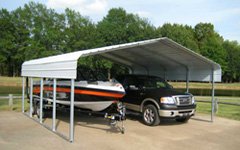 Steel metal carports and shelters